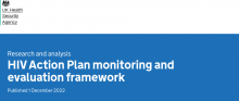 HIV Action Plan monitoring and evaluation framework